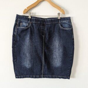 Penningtons Savvy Fit Denim Pencil Skirt, Women's Stylish Stretch Comfort, Size
